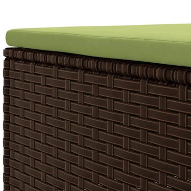 vidaXL Patio Lounge Set Brown PE rattan, powder-coated steel, polyester - Estalios